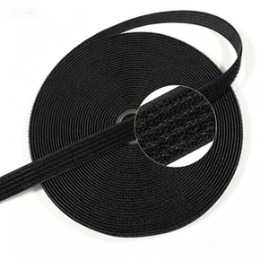 Bande auto-agrippante monopièce en polyester/nylon écologique, adhésif puissant simple face, pour vêtements, noir et <span class=keywords><strong>blanc</strong></span>, fournie directement par l'usine - Product Image 6