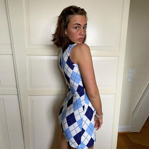Xf5151 Offre Spéciale à l'été nouveaux vêtements pour femmes européennes et américaines Sexy Slim imprimé col rond robe femmes - Product Image 2