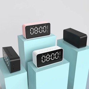 Réveil numérique avec haut-parleur Bluetooth, radio FM, lecteur de carte TF, écran LED, horloge audio de bureau pour chambre et bureau - Product Image 2