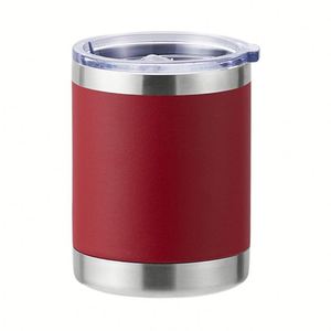 Vaso de Viaje de Acero Inoxidable Mate de 10 oz, Ligero (240 g), Cilindro Corto, Personalizable con Logotipo, Venta al Por Mayor - Product Image 1
