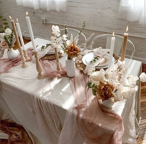 Décoration <span class=keywords><strong>de</strong></span> mariage, 90 couleurs, taille personnalisée, 300 cm, gaze <span class=keywords><strong>de</strong></span> fromage, tissu <span class=keywords><strong>de</strong></span> fromage, <span class=keywords><strong>chemin</strong></span> <span class=keywords><strong>de</strong></span> <span class=keywords><strong>table</strong></span> - Product Image 3