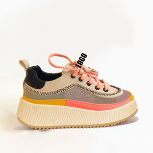 Nouveau style personnalisé de baskets de sport blanches respirantes populaires chaussures de course décontractées à plateforme épaisse <span class=keywords><strong>pour</strong></span> femmes et dames - Product Image 2