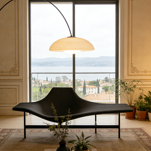 Cadeira Chaise Lounge Moderna de Luxo em Couro Preto, Sofá Designer Minimalista, Mobiliário Reclinável para Sala de Estar - Product Image 6