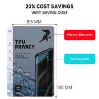 Film Hydrogel Anti-Espion en Gros 105*180mm, Protecteur d'Écran de Téléphone Mobile 3D Courbé pour Machine de Découpe (Plotter)