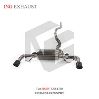 Échappement ING pour bmw Silencieux à soupape d'échappement en acier inoxydable Catback pour BMW 320i G20 avec tuyaux d'échappement Valvetronic de haute qualité
