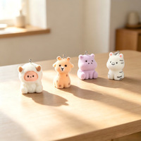 Speciale Aanbieding Gevlokte Boomdierhars Autohanger Dieren Hars Ambachten Gevlokte 3D Dieren Hars Charms voor Decoratie