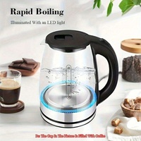 Bouilloire électrique en verre portable de 2 L, chauffe-eau portable, article ménager