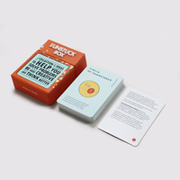Marque privée Jeu pour adultes Cartes de questions amusantes Impression personnalisée Cartes de jeu Photo Boisson Vin Avec couvercle et boîte de base