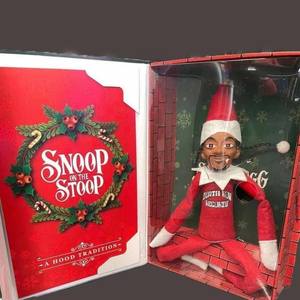 Bambola di peluche Snoop Stoop Peeping Christmas Elf |   Resina Nera in Feltro |   Prodotto a Guangdong |   8,5x7,5x18 cm |   Scatola Originale |   Direttamente dalla Fabbrica - Product Image 5