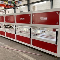 Machine à fabriquer des tuyaux en PVC, ligne d'extrusion de tuyaux d'alimentation en eau, machine à tubes en PVC plastique, un pour deux extrudeuses de tuyaux en PVC, fabricant