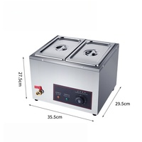 Bain-marie électrique 220V/110V avec mode économie d'énergie pour la restauration en buffet, en acier inoxydable commercial