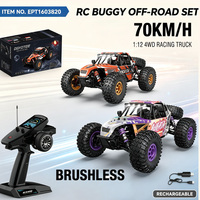 Camion RC tout-terrain sans balais EPT 2,4 GHz 1:20 pour enfants et adultes - Voiture haute vitesse 4x4 tout-terrain 38 km/h - Cadeau B2B de qualité hobby