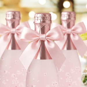 Cintas de Raso Gordon, Muestra Gratuita, Lazo de Raso Personalizado en Color Rosa, Decoración para Botellas de Vino, Lazos de Raso con Cuerda Elástica - Product Image 4