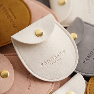 Bolsa de Joyería de Microfibra de Terciopelo, Pequeña y Portátil, Bolsa para Anillos con Logotipo Personalizable - Product Image 2