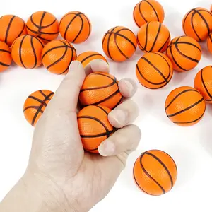 Pu Stressbal Schuim Kindersport Basketbal Verlichten Drukbal Met Aangepaste Logo Afdrukken Fabriek Groothandel Stress Ballen