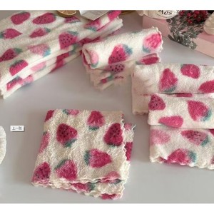 Strawberry Pattern Kitchen Towel 30x30cm <b>Square</b> Absorbent For General Use - Product Image 2