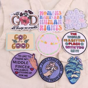 Écussons brodés personnalisés thermocollants pour vêtements, marques de vêtements, chapeaux, patchs de logo de créateur, broderie sur tissu sergé - Product Image 2