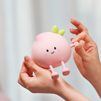 Lampe LED en silicone en forme de pêche, veilleuse mignonne pour chambre d'enfant, allaitement, décoration de chambre, lampe colorée à changement de couleur pour enfants