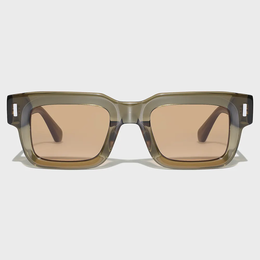 Yeetian Bevel Acetate Frame Retro Rectangle 2023 Luxury Men Light Shade Hot Trending City Vision Fall Red Lens Sunglasses