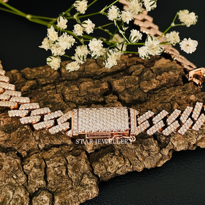 Bracelet à maillons cubains en argent sterling 925 8 mm de large VVS Moissanite Diamond Miami. - Product Image 1