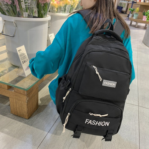 <b>Student</b> <b>Backpack</b> For Girls 18 In Black Fashion Letter Design School Education Summer 2023 - Product Image 2