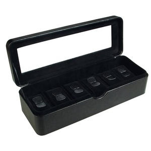 Boîte de montre en bois noir de quantité minimale de commande bas boîte de présentation de montre de luxe en <span class=keywords><strong>cuir</strong></span> PU 6 pour boîtier de montre <span class=keywords><strong>Rolex</strong></span> - Product Image 4