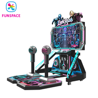 Funspace Machine de jeu d'arcade à monnayeur pour 2 joueurs, style Cyberpunk, jeu de survie à réactions rapides