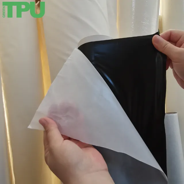 Hochwertiger wasch barer schwarzer TPU-Schmelz klebe folien lieferant