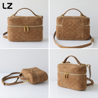 Sac à bandoulière mini pour femme LZ, sac à main carré imprimé léopard, sac à téléphone en cuir de vachette matelassé