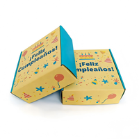Boîte d'expédition auto-élevable en carton ondulé robuste et écologique avec fermeture éclair supérieure, épaisseur 120 microns, pour l'emballage alimentaire