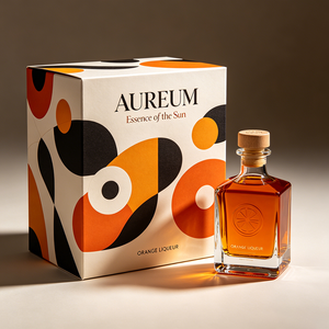 Boîte de luxe en carton gaufré avec feuille d'or pour <span class=keywords><strong>triple</strong></span> <span class=keywords><strong>sec</strong></span> et liqueur d'orange, emballage cadeau personnalisé pour spiritueux - Product Image 3