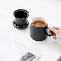 Tasses en céramique personnalisées avec logo 375 ml, tasse à expresso, cadeau, tasse à thé, mug avec infuseur à thé, poignée, tasse à café en céramique, tasse à thé chinoise