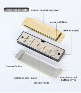 Harmonica diatonique à 10 trous en Do, corps métallique, pour débutants, enfants et étudiants, instrument de musique OEM - Product Image 6