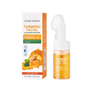 Espuma Limpiadora Facial Profunda al por Mayor con Vitamina C, Ácido Kójico y Cúrcuma, Hidratante, con Cepillo Aplicador - Product Image 1