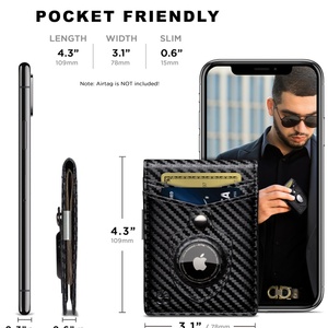 Boshiho Custom Large Capacity Slim Metal Money Clip <b>RFID</b> Front Pocket Bifold <b>Wallet</b> with Clip for Men Use for Credit Card - Product Image 2