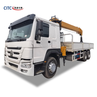Camion-grue HOWO 6X4 371HP 16T à flèche hydraulique LHD, directement d'usine, pour levage de charges de construction au Cameroun