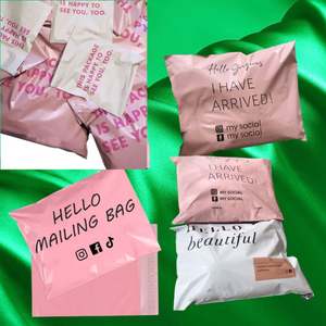 Custom LOGO Biodegradable Matte Pink Mailer <b>Bag</b> Polymailer Clothing Mailing Shipping <b>Bag</b> 10x13 6x9 - Product Image 4