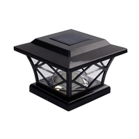 Lampes solaires LED pour clôture, économie d'énergie, étanches IP44, 3000K, lumière chaude, plastique noir, batterie incluse, éclairage paysager