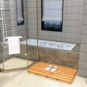 Tapis de Sol de Salle de Bain en Bambou de Luxe, Antidérapant, Imperméable et Antidérapant - Product Image 4