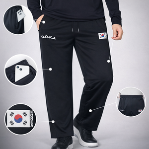 Pantalones deportivos estilo ROKA para hombre, pantalones deportivos elásticos de licra transpirables para gimnasio, entrenamiento, correr, pantalones deportivos informales con cintura elástica - Product Image 6