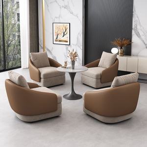 Silla de Diseño Nórdico Zxm, Cómodo Sofá Individual para Sala de Estar, Comedor, Dormitorio, Silla de Ocio Personalizada con Forma de Barriga para Balcón - Product Image 4