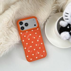 Funda de tela Han Feng con relieve estilo Ins para iPhone 17 Pro/16 Pro Max/15P con soporte, diseño 'Girl's Love' - Product Image 6