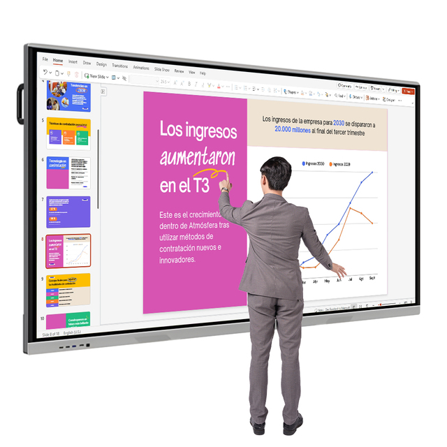 Interactive Whiteboard 86-Inch LCD Display with 4K Resolution and 20-Point Touch