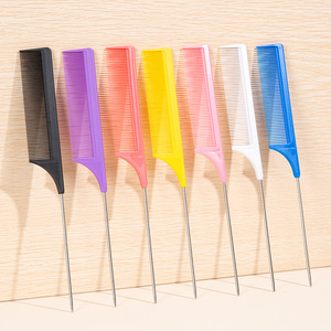 Peigne à queue pointue en acier, grand format, portable, pour coiffure, à dents fines, professionnel, pour permanente et coloration, pour usage domestique - Product Image 3