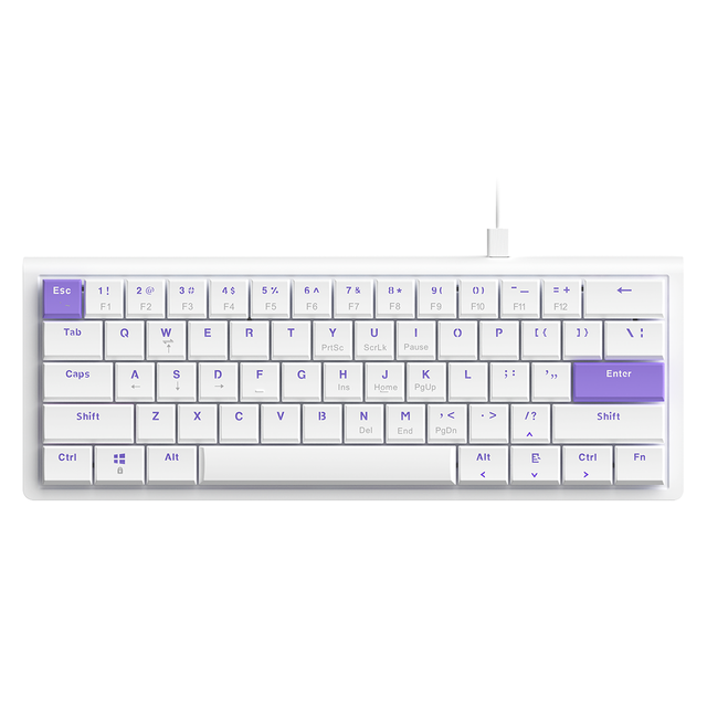 Ajazz Nkl61 Ultra Slim 61 Key Mechanical Keyboard with Red Linear Switches Wired Hot Swappable for Pc Laptop Gamer