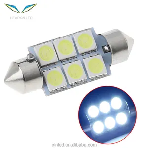 dome led festoen 10 smd Suppliers-5050 Smd 6Led C5w 31Mm 36Mm 39Mm Wit C5w Nummerplaat Dc 12V Festoen Dome Auto licht Staart Lamp Nummerplaat Lamp Auto Led