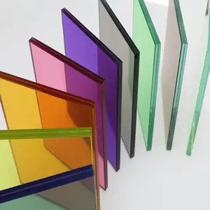 4Mm Jendela Rumah 3Mm Tempered/Toughtened Glass Board Facade Panel Transparan Glass Sheet Harga Berwarna