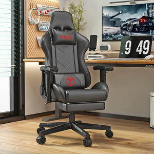 Muebles de oficina de lujo para el hogar Gamer <span class=keywords><strong>Sillas</strong></span> Racing Juegos de ordenador Silla reclinable de cuero para juegos con reposapiés - Product Image 5