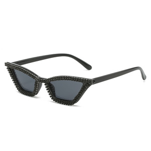 Gafas de Sol Estilo Ojo de Gato con Brillo, Logotipo Personalizado, Compra al Por Mayor, Gafas de Sol Vintage con Cristales para Mujer, para Tiendas Boutique - Product Image 3