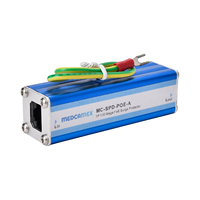 Protector contra Sobretensiones Medcamex 48V POE RJ45 SPD, Supresor de Picos de Señal de 100Mbps, Protección de Bajo Voltaje para Cámara IP y Switch POE